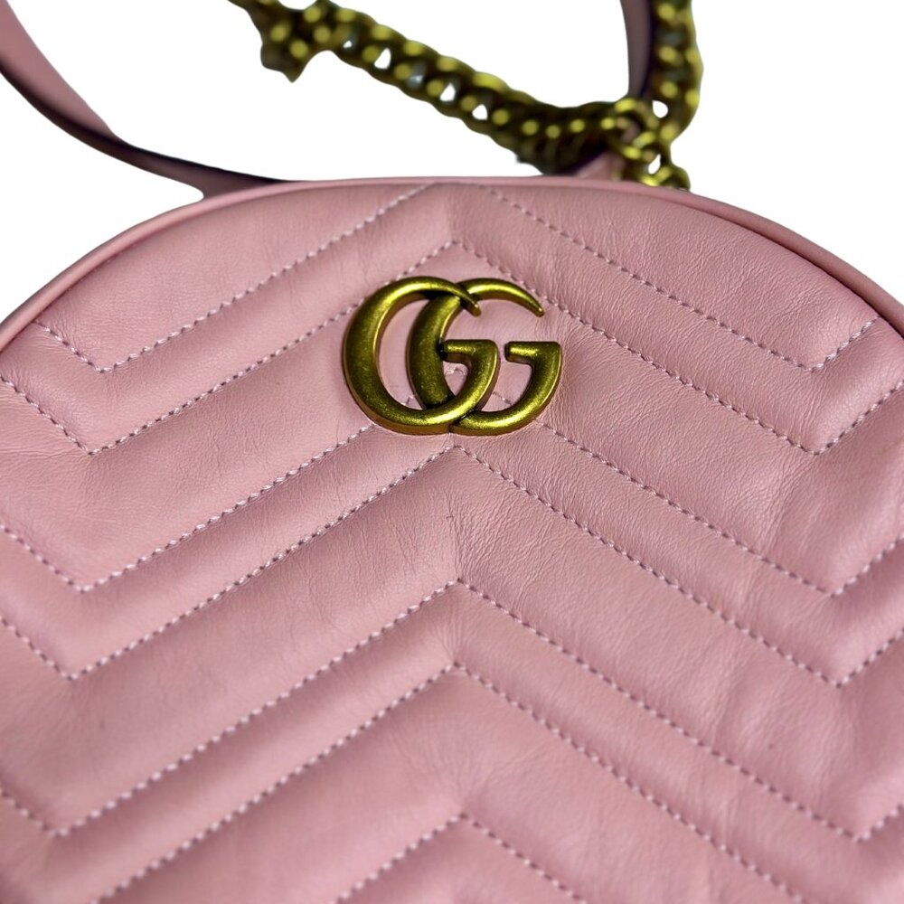 Gucci GG Marmont Circular Mini Bag - Pink - Picture 5 of 9